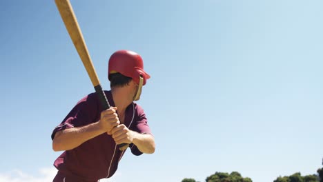 Batter-hitting-ball-during-practice-session