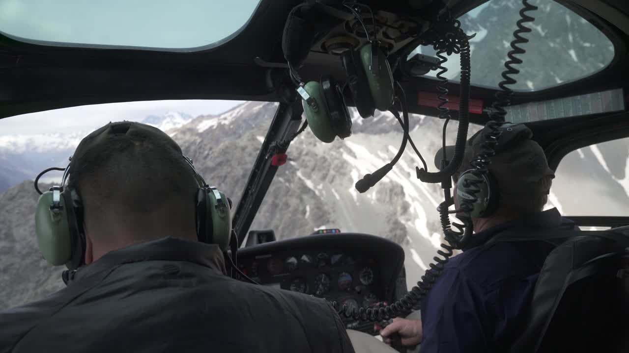 two pilots operating the helicopter bysy