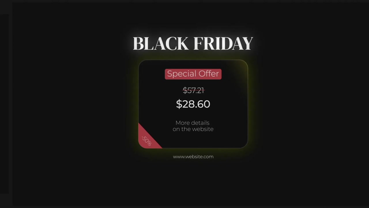 Caixas de informações animadas com código QR e ofertas promocionais
