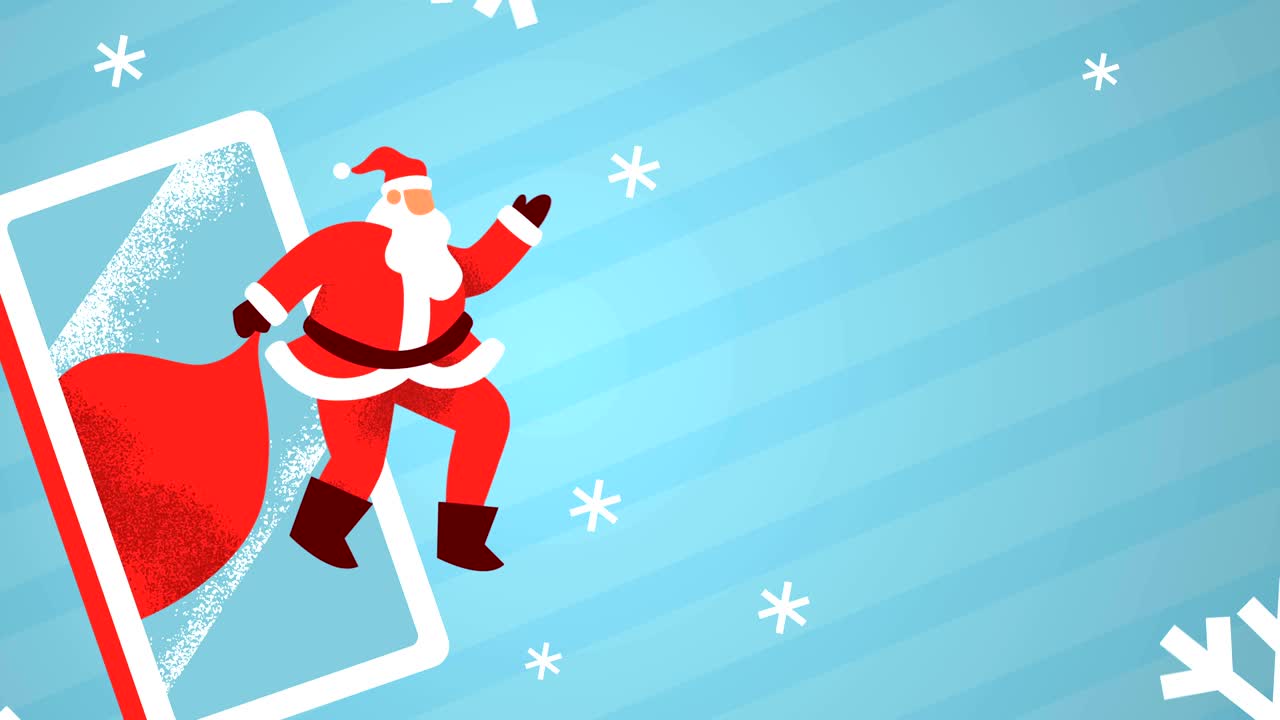 산타클로스의 크리스마스 템플릿 휴대전화