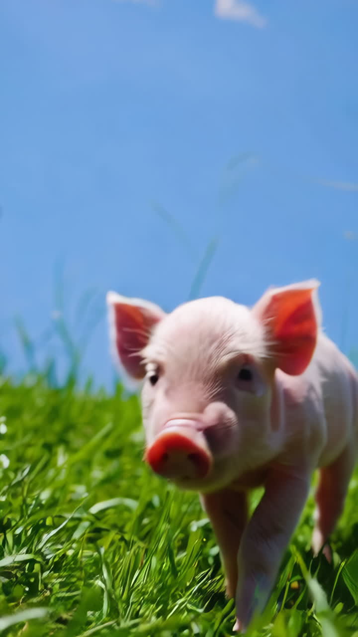 Baby Pig in Grass