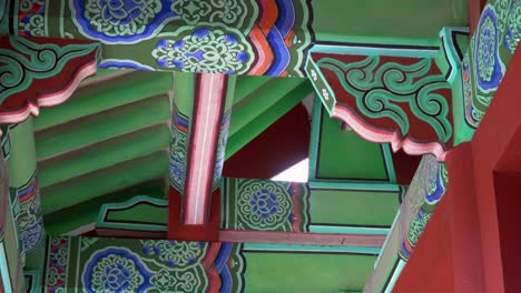 Beautiful-Roof-Detail-In-Traditional-Korean-Shrine-In-Tomb-Of-Seven-Hundred-Patriots