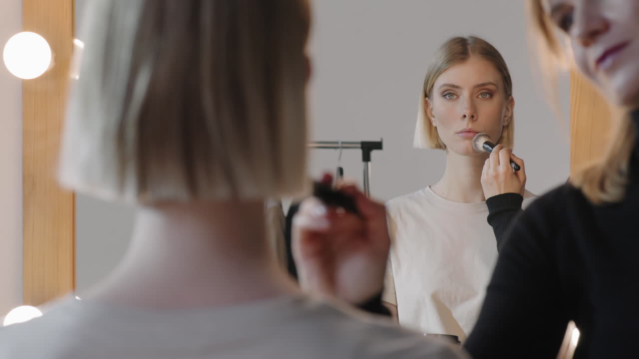 MUA Preparing Female Model for Photoshoot