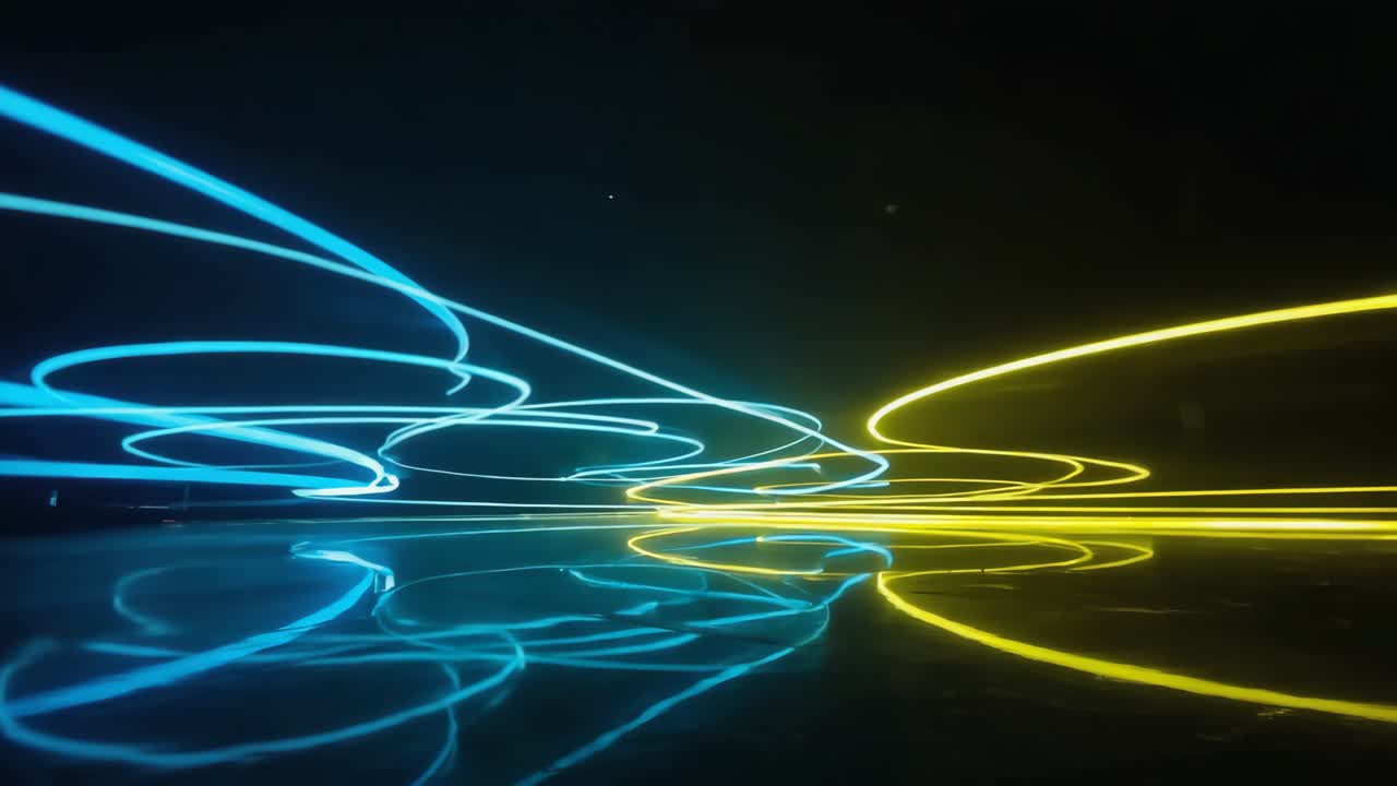 Abstract light trails at night