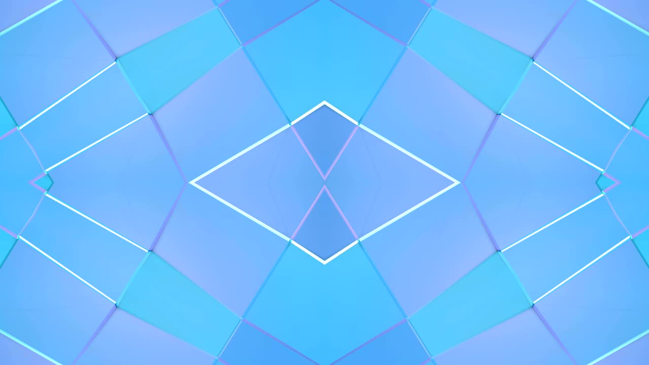 추상적인 간단한 3d 배경은 푸른 보라색 그라디언트 색상으로, 현대적인 기하학적 배경이나 칼레도스코프 효과의 수학적 환경으로 낮은 폴리 스타일입니다.