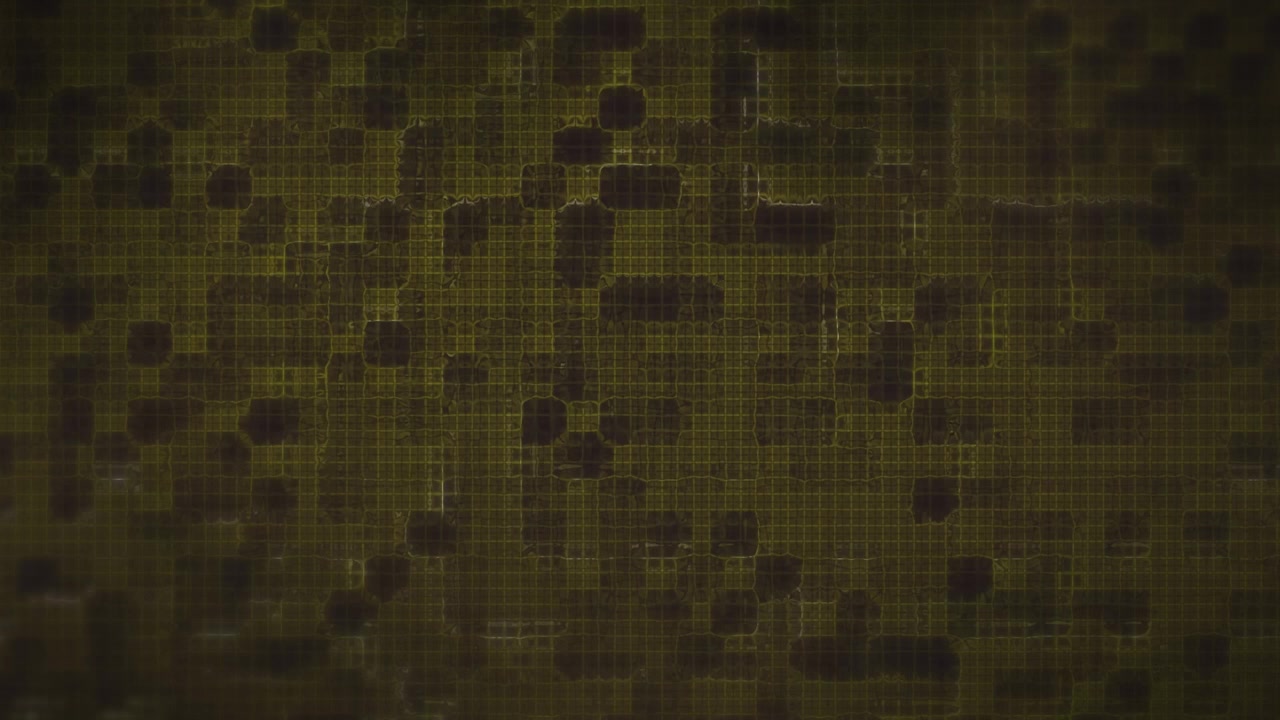 Animazione di punti gialli di connessioni su sfondo nero