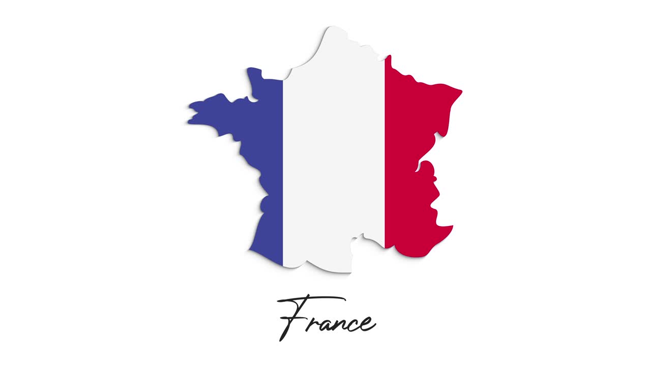 프랑스의 발 - 프랑스 발을 그리는 다양한 유형. 모션 그래픽.