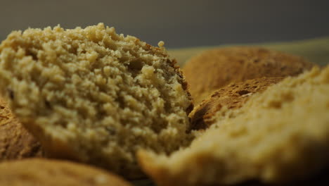 close view of sliced homemade bread