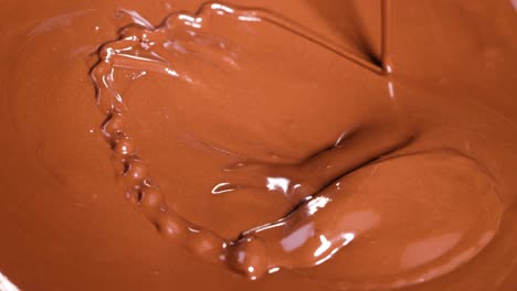 smooth chocolate being stirred and poured