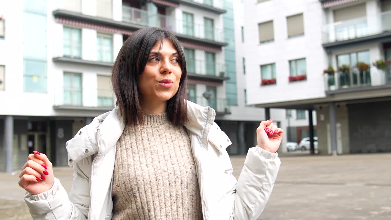 Woman in urban setting