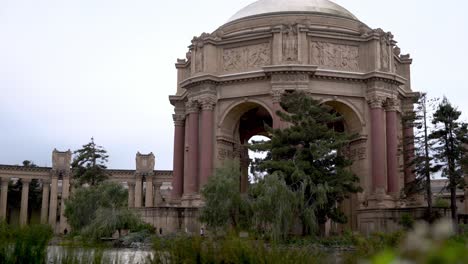 the palace of fine arts in the beautiful san francisco