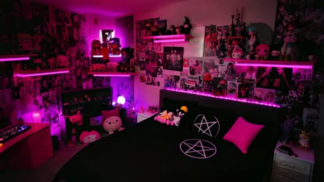 vibrancy and aesthetics in a gamer's bedroom