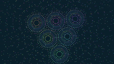 Lebhafte-Kreise-Spiralförmig-In-Blau-,-Grün--Und-Lilatönen