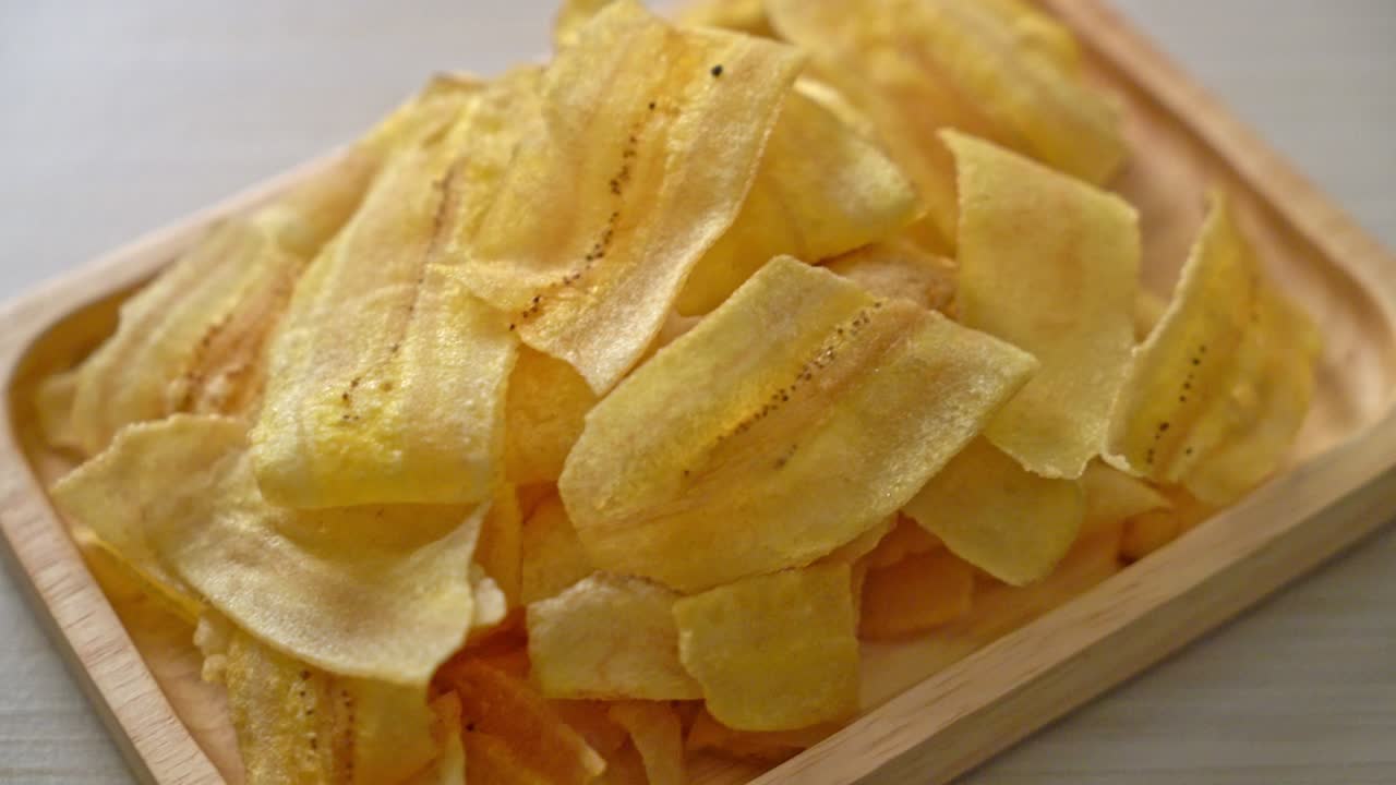 Crispy Banana Chips - fried or baked sliced banana