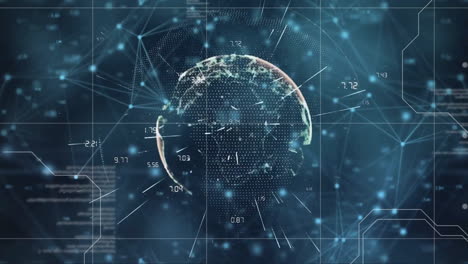 Animation of network of connections over globe