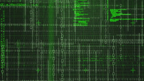 animation of data processing on black background