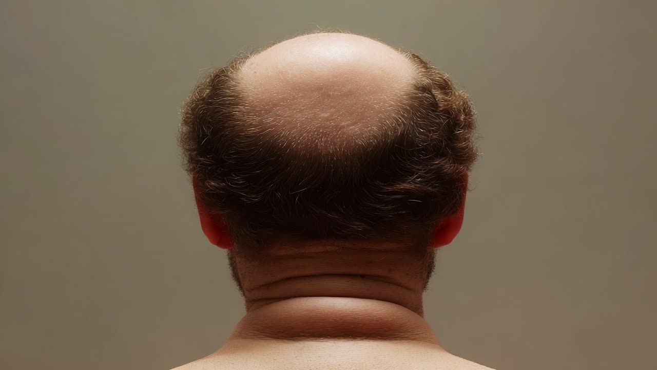 A Close-Up Look at Male Pattern Baldness: The Subtle Transformation of Hair with Time and the Unique Appearance of the Balding Process Demonstrated in Two Captivating Frames