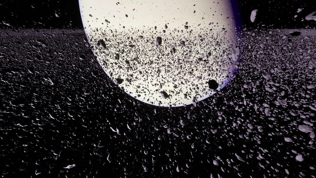 Exploring the breathtaking ring system of a distant planet in space