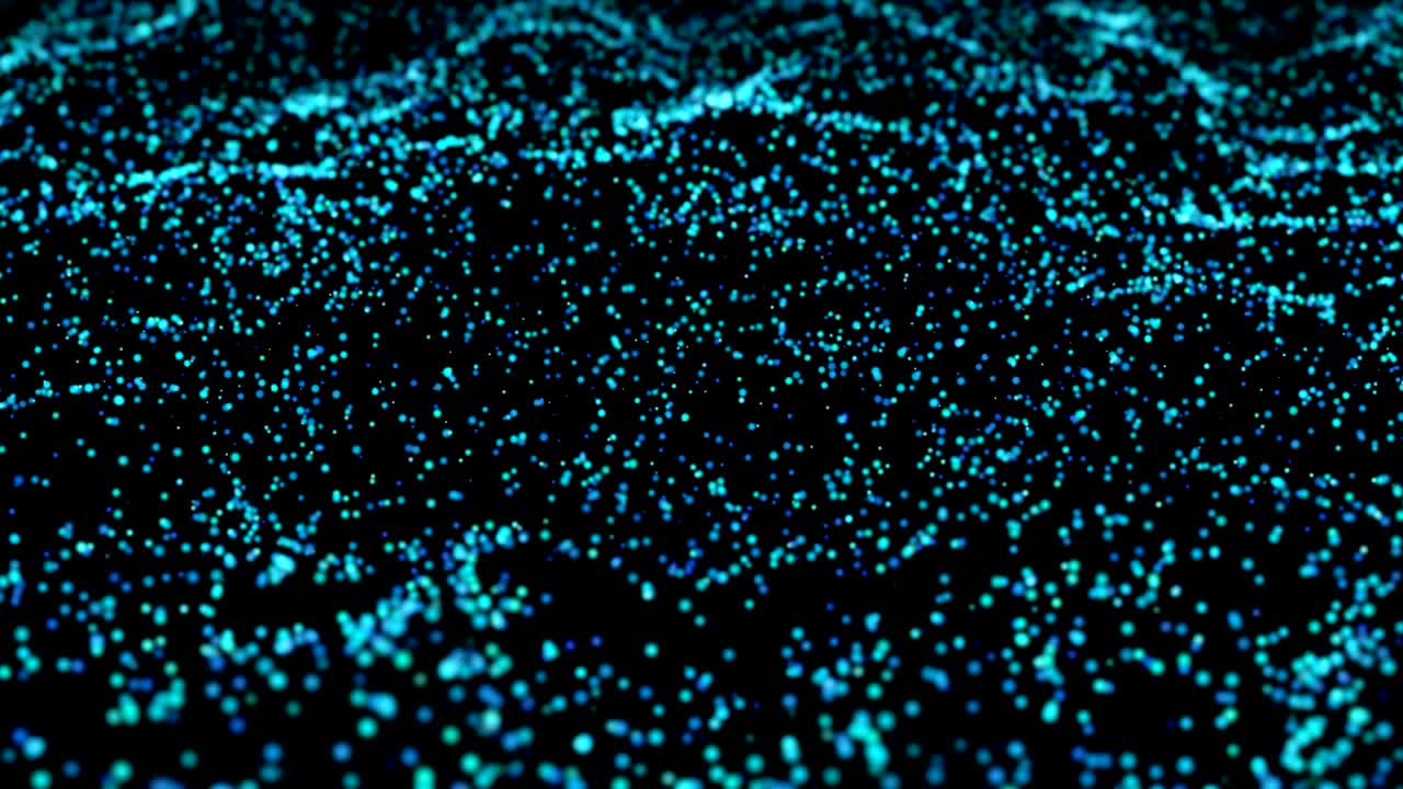 Digital Abstract Wave Particles Form