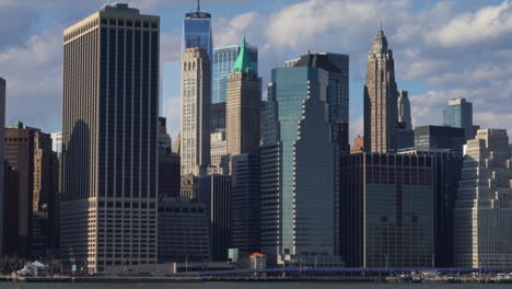 manhattan skyline panorama with skyscrapers, new york city