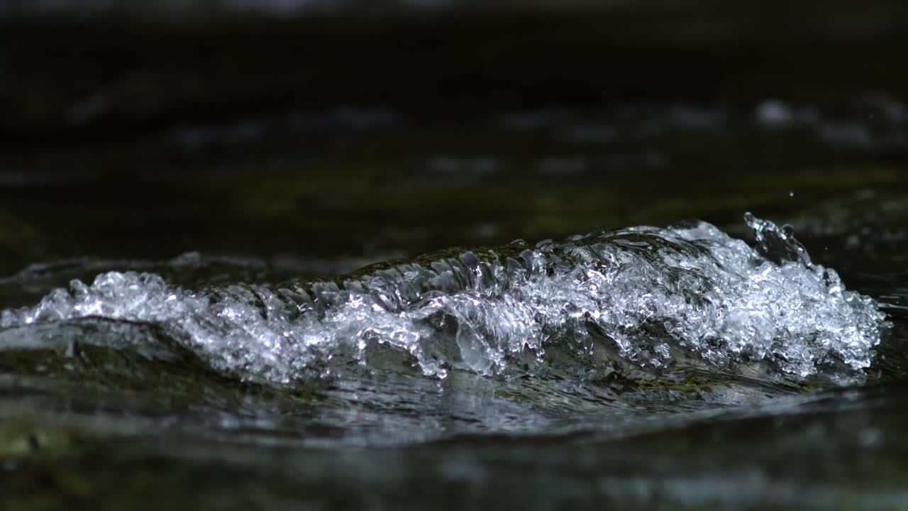 A small river rapid in slow motion.
