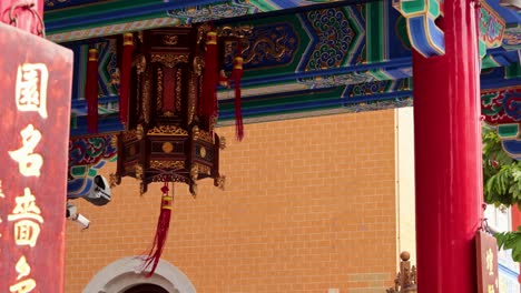 decorative lanterns hanging in a cultural setting