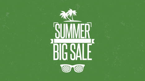 summer big sale with sunglasses and palms