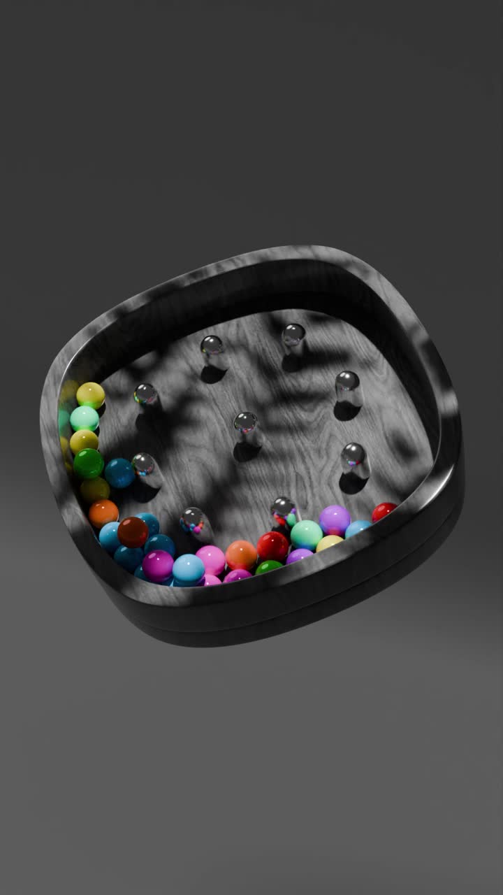 Container with balls