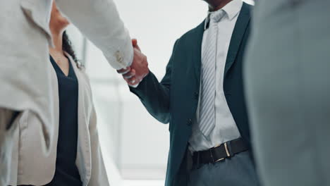 handshake, partnership and congratulations