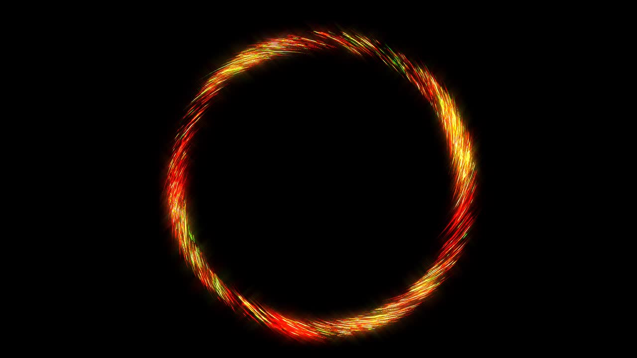 black background. For show, colorful bright ornaments. round shape