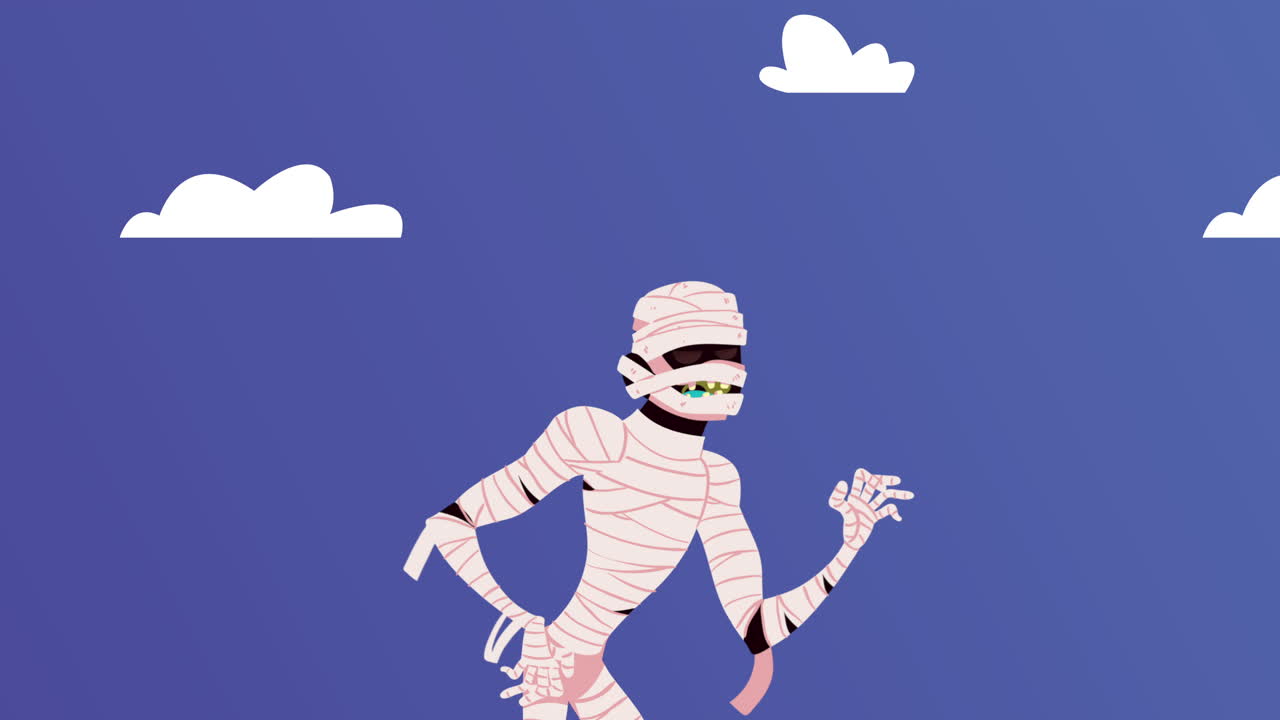 feliz animación de halloween con la mamá