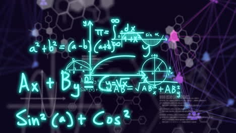 animation of scientific data processing over dark background