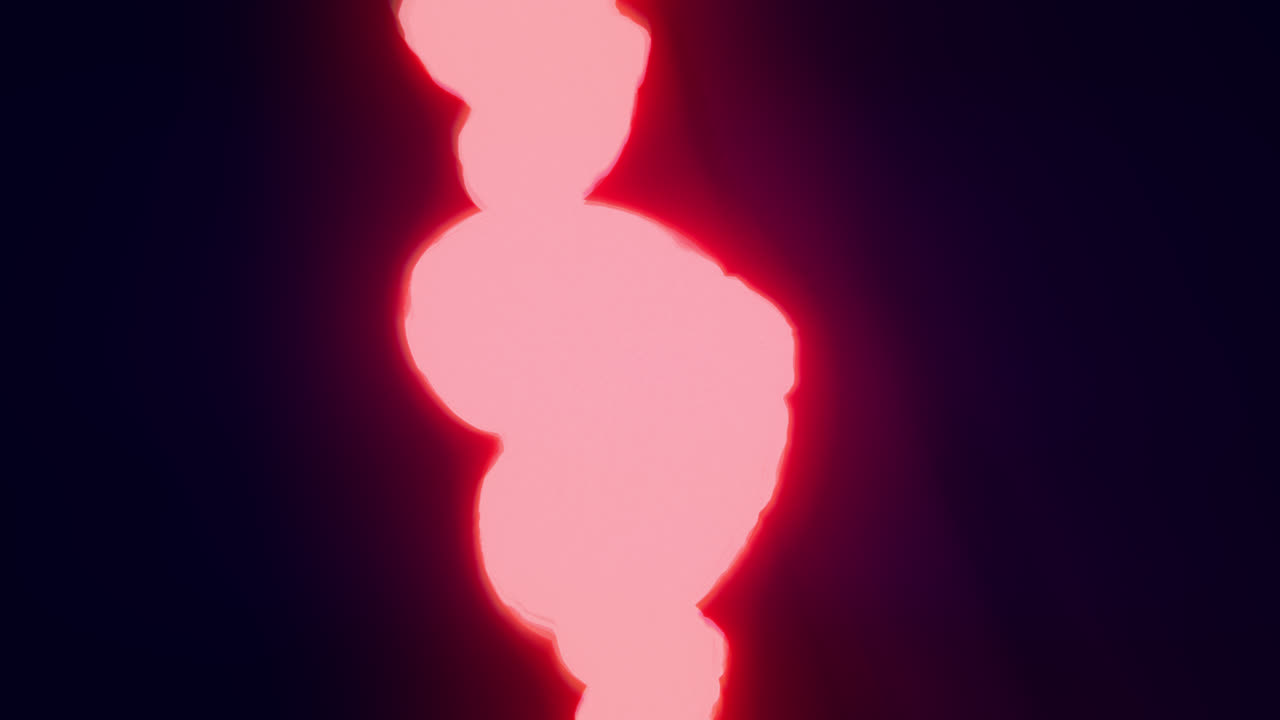 Red energy heart shapes on a dark background