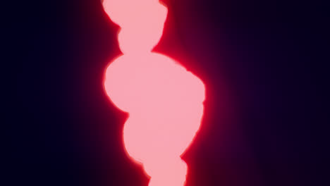 red energy heart shapes on a dark background