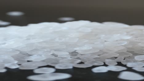 close-up of white salt crystals