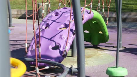 colorful playground climbing structure