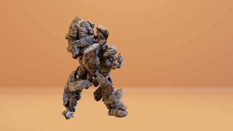 animación en bucle de baile de monstruo de piedra, baile de hip hop, canal alfa, renderizado en 3d