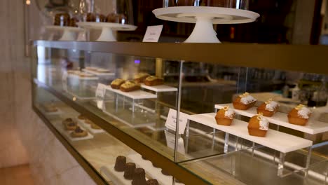 various desserts showcased in a dubai shop