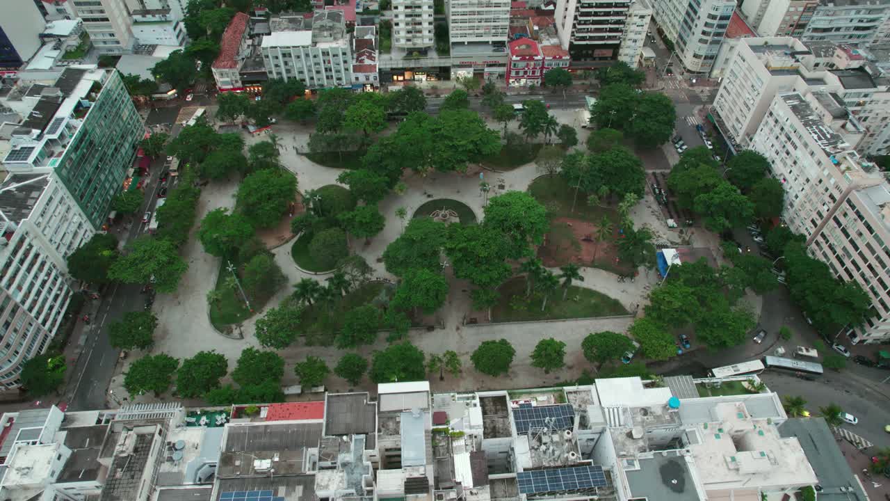 Aerial orbit establishing of General Os&oacute;rio Square, Ipanema, Rio de Janeiro