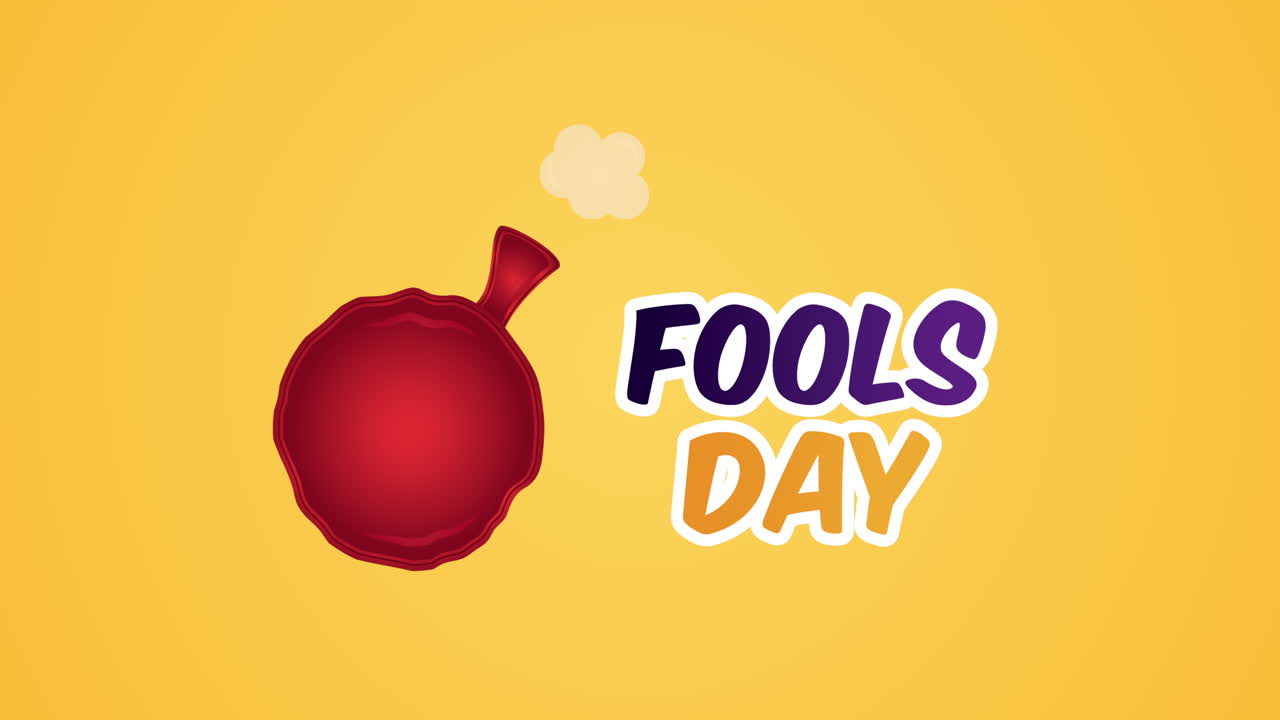 happy fools day card with flatulence air bag