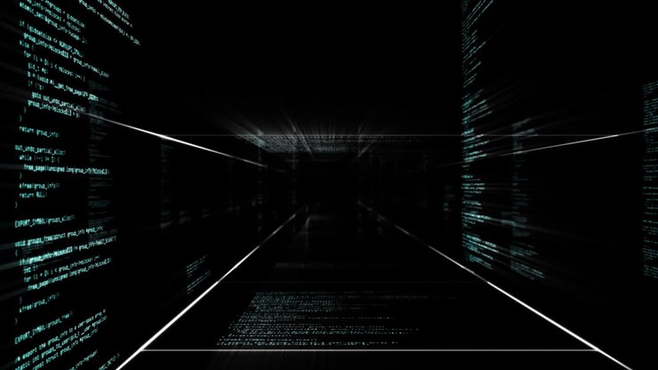 Animazione di forme esagonali di elaborazione dati