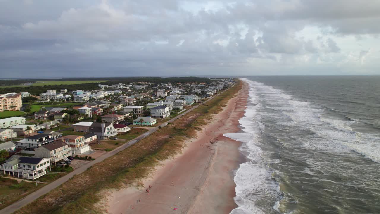 Fernandina Beach on Florida's Amelia Island, 4K drone shot