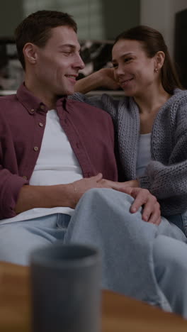 couple relaxing on a sofa