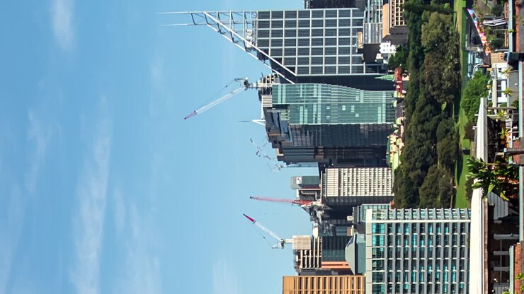 Sydney, Australia's city skyline - daytime vertical time lapse