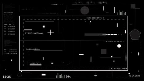 Future concept virtual touch user interface HUD with graphs, hologram . Interactive screen