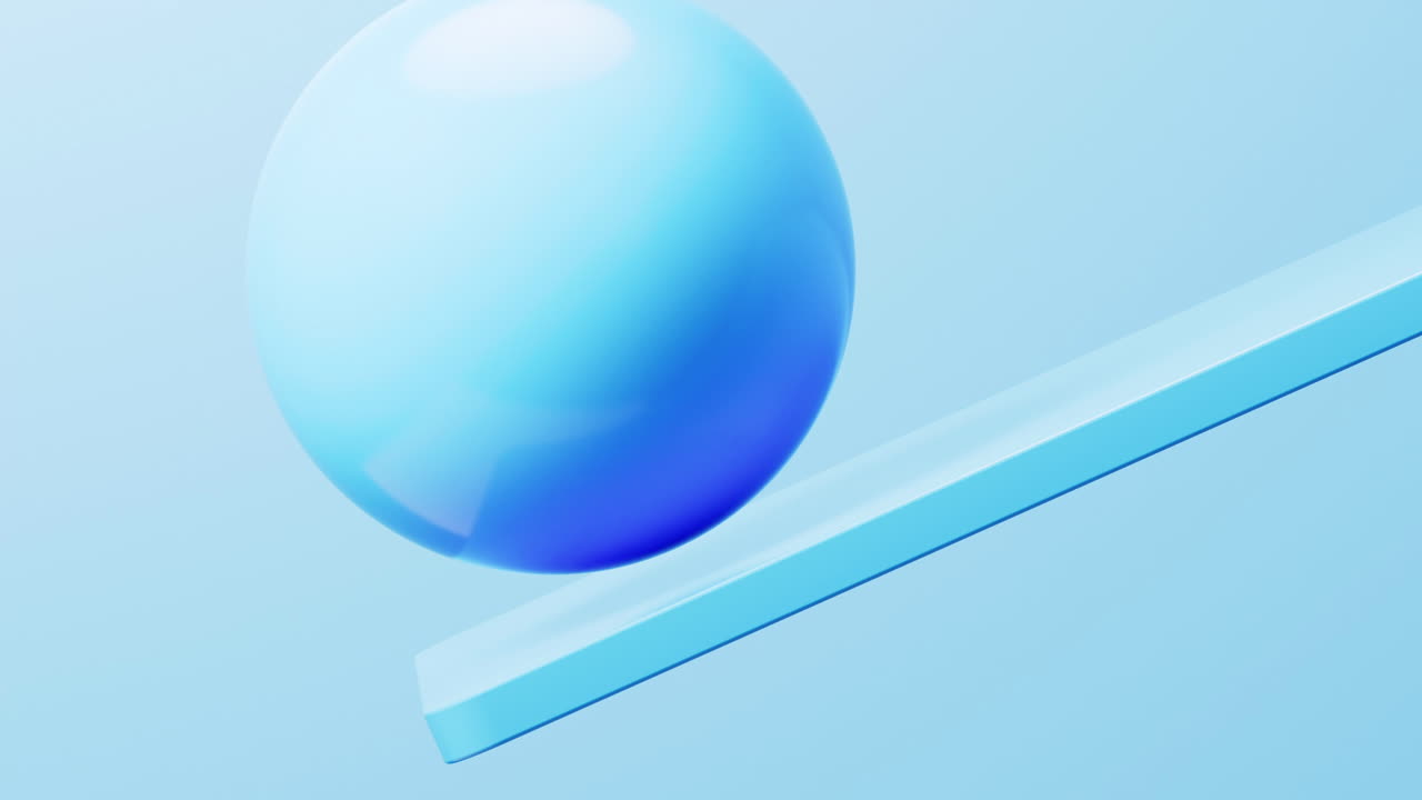 부드러운 공과 추상적인 기하학적 배경, 3d 렌더링