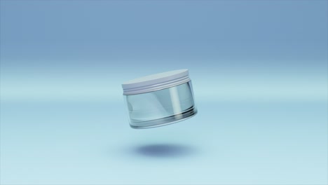 glass cosmetic jar mockup