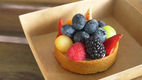 mini fruit tart in a box