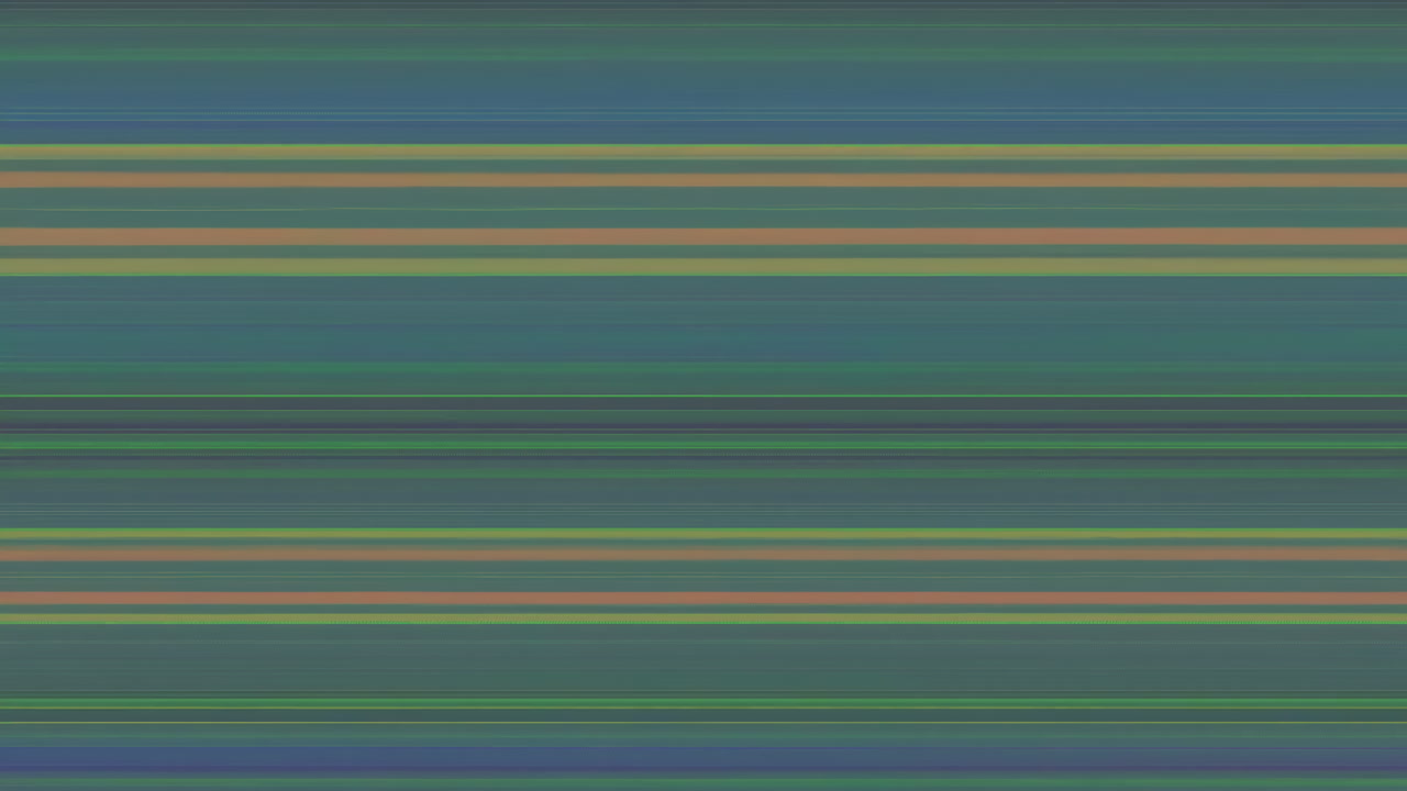Green Horizontal Motion Stripes Evoke Serene Digital Forest Panorama With Layered Teal Bands, Slow Lateral
