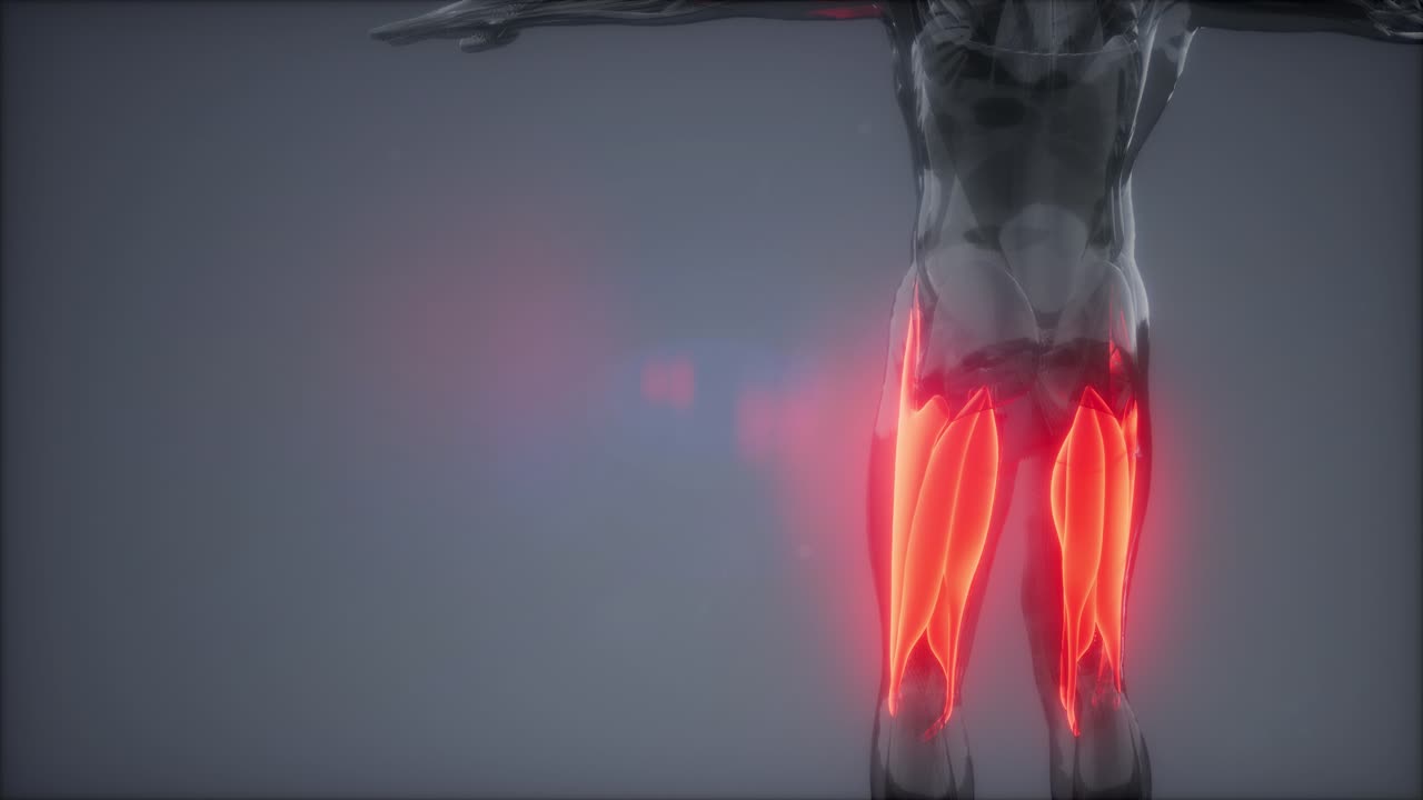 Vidéo de stock Premium - Muscles de la cuisse - carte de l'anatomie ...